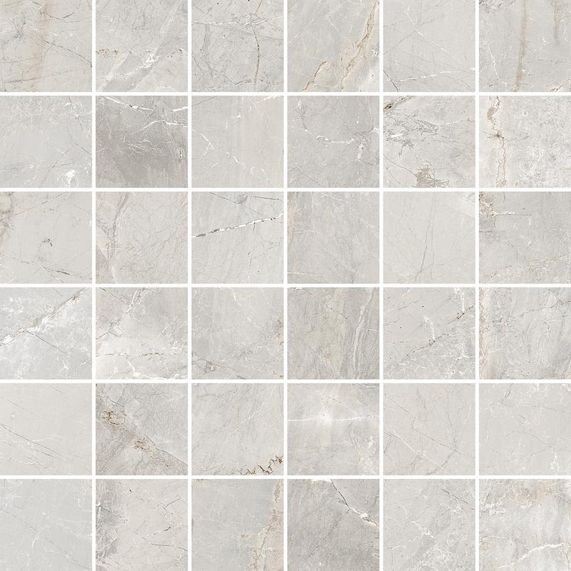 Onetile Eterea Mosaico 4,7x4,7 Argento Fluido 30x30 Mat