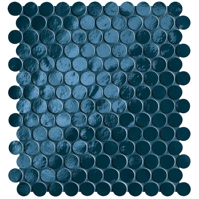 Fap GLIM Mosaico Round Blu Navy 29,5x32,5 cm 9 mm Brillant