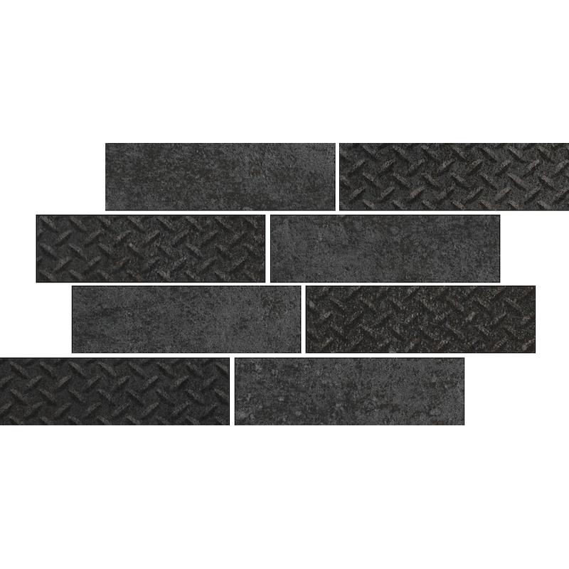 Cercom TEMPER Mosaico Bricks Coal 24x40 cm 10 mm Mat