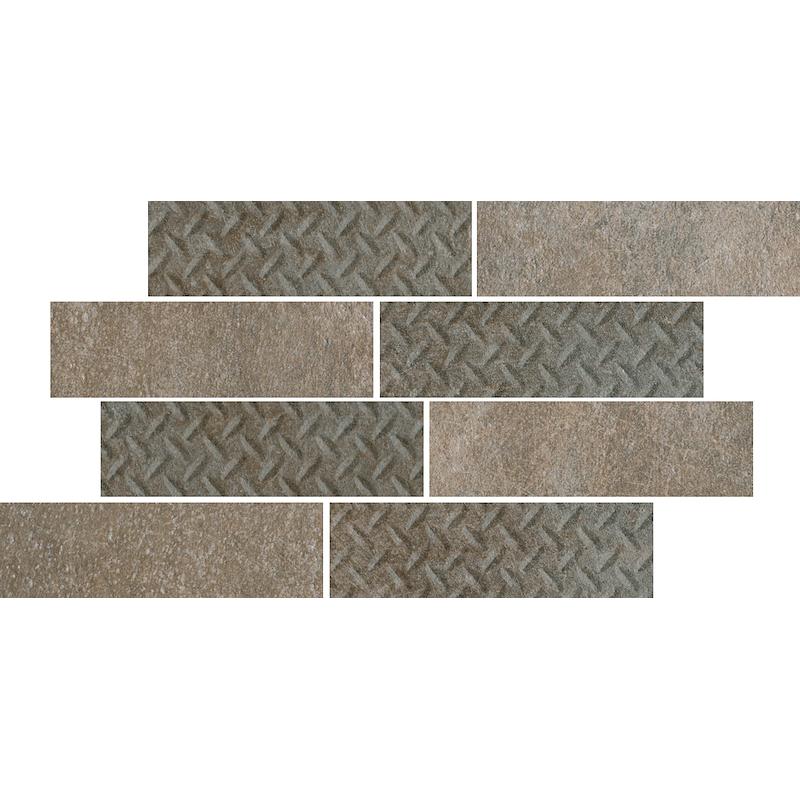 Cercom TEMPER Mosaico Bricks Golden 24x40 cm 10 mm Mat