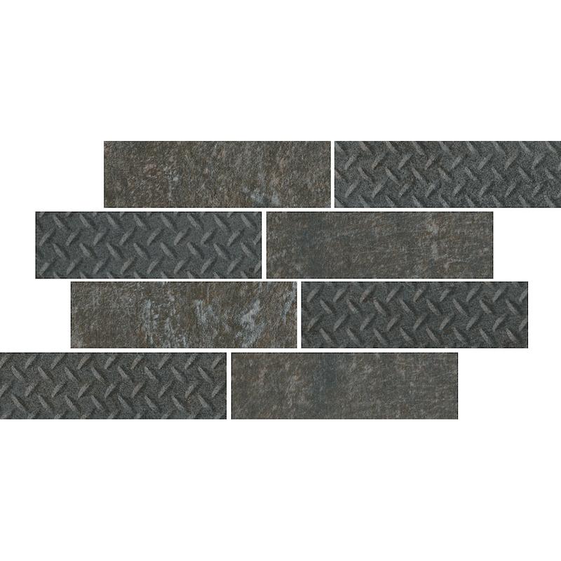 Cercom TEMPER Mosaico Bricks Iron 24x40 cm 10 mm Mat