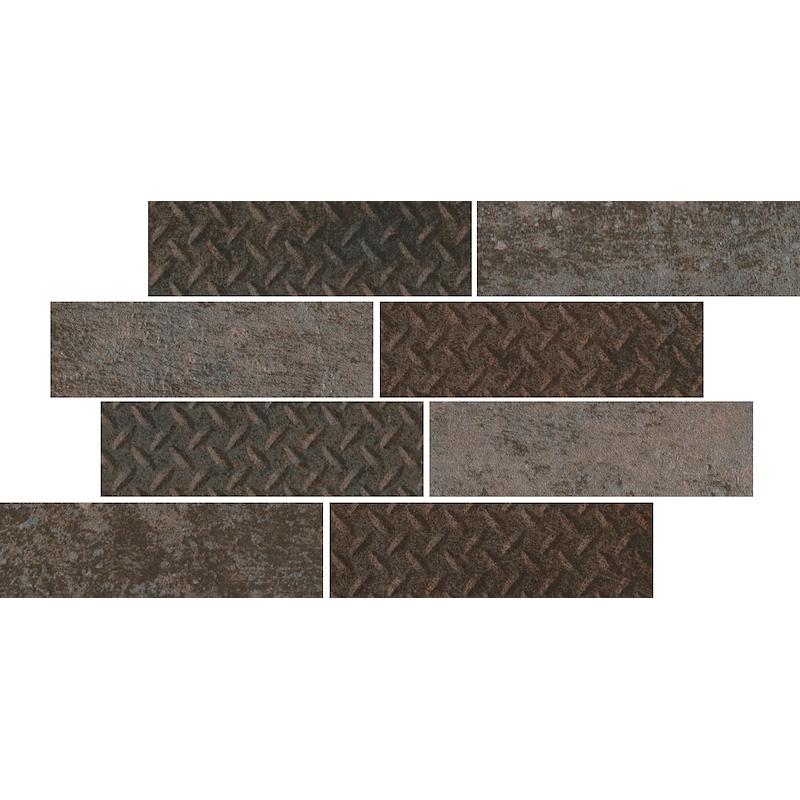 Cercom TEMPER Mosaico Bricks Rust 24x40 cm 10 mm Mat